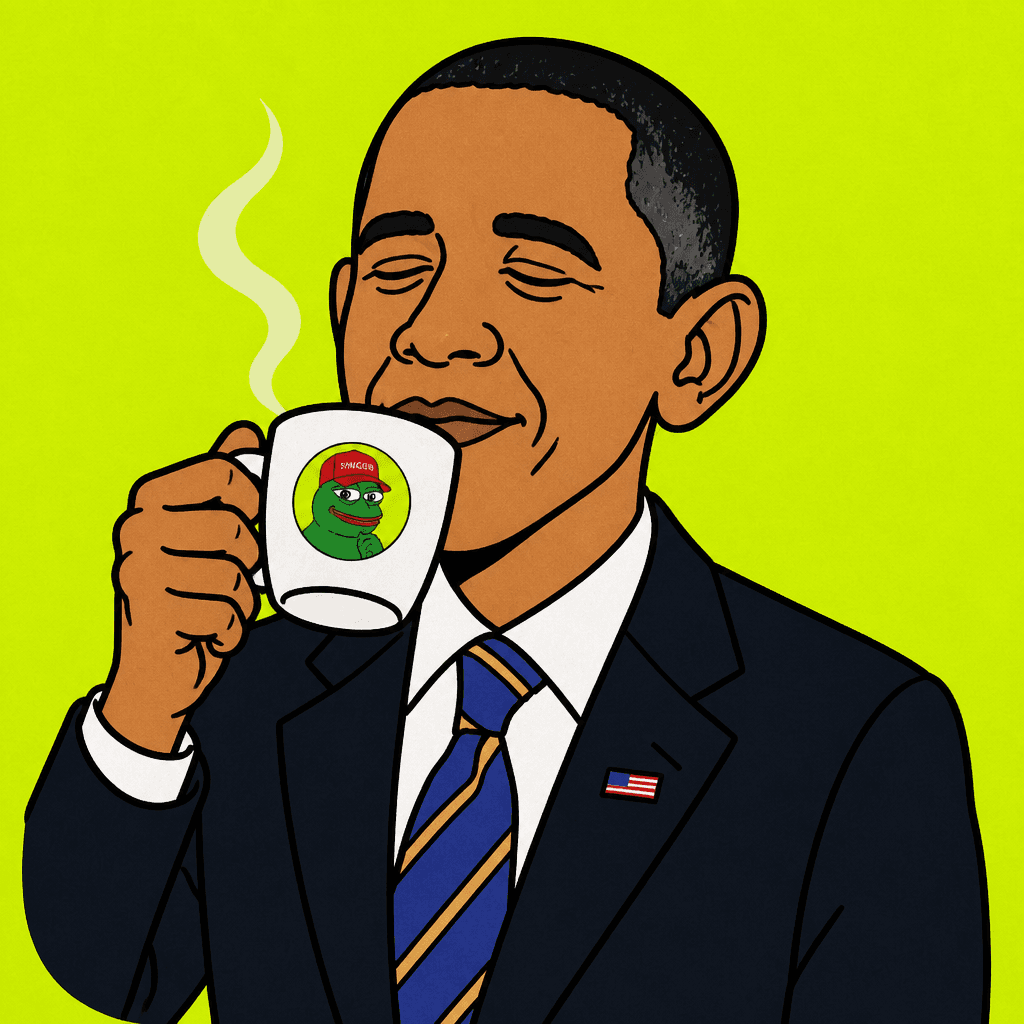 The $NGGR character drinking coffee
