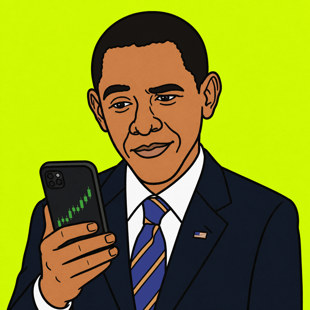 The $NGGR character looking at a phone